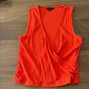 J. Crew Bright Orange Wrap Tank Top